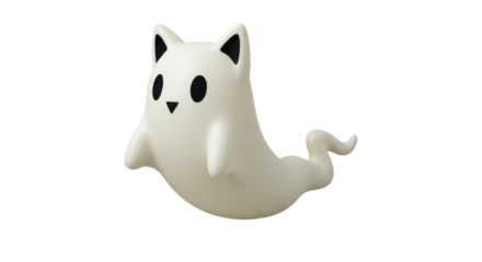 Isolated Ghost Cat