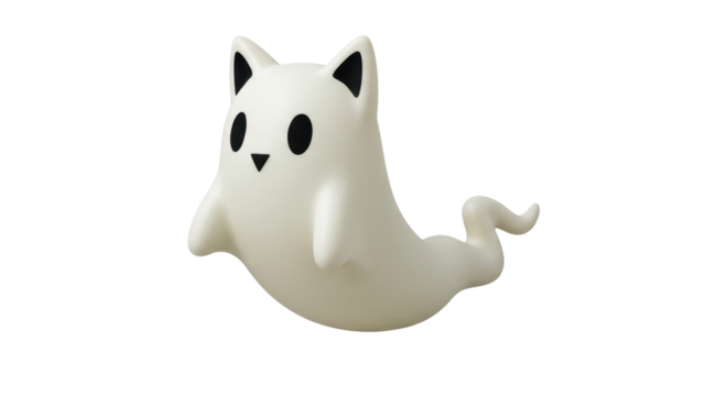 Isolated Ghost Cat