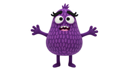 Isolated Cartoon Monster Character