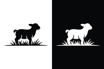 Lamb icon vector on White Background ,Vector Art Illustration on white background.