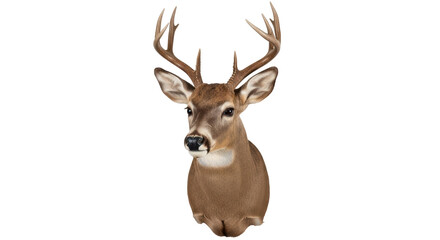 Isolated Deer Head Mount