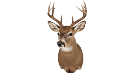 Isolated Deer Head Mount