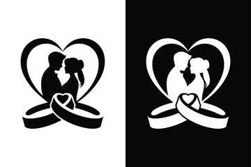 Wedding icon vector on White Background ,Vector Art Illustration on white background.