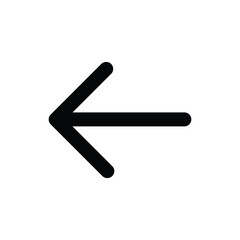 Rounded Backward Arrow Left Icon – Minimalist Navigation Symbol with Blue Dot for UI and Web Interfaces