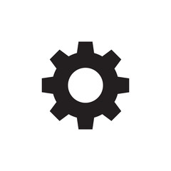 Settings Icon – Minimalist Black Gear Symbol for UI and Application Configuration