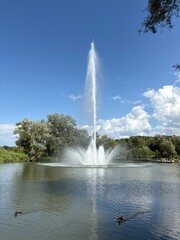 Springbrunnen Teich See