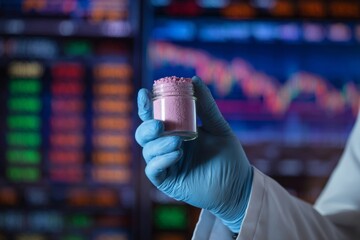 Visual fusion of science and global market trends in rare earth. Mining sector success. Victory metals sets new benchmark in rare earth sector innovation. Strategic operations.