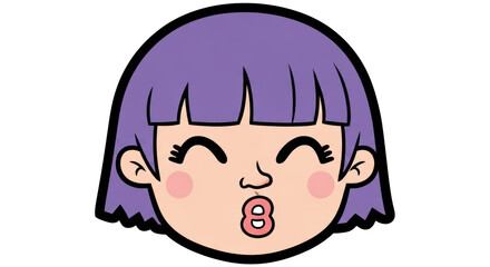 Isolated cartoon woman
