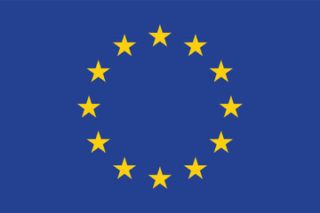 flag of European union. EU flag with correct dimension and standard colors. vector illustration.