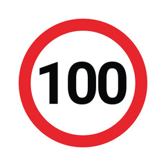 driving speed limit 10 one hundred sign. printable traffic signs and symbols.