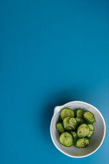 Fresh cucumber salad with dill and sesame seeds