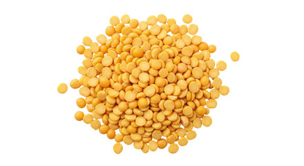 Isolated Yellow Split Peas