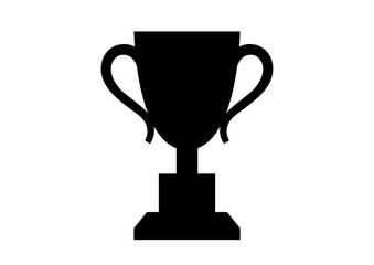 Outstanding Black Silhouette Trophy Icon for Award Graphic Design, Victory Art Projects, and Unique Digital Creative Resources - Top-Selling Vector for Websites and Celebration Materials