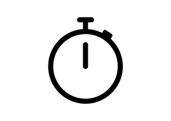 Premium Black Silhouette Stopwatch Icon for Time Management Graphic Design, Sports Timer Art, and Versatile Digital Creative Resources - Best-Selling Vector for Websites and Productivity Apps