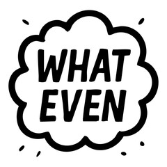 Comic speech bubble collection with emotional word and sound effects – black and white text on transparent background.