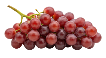 Isolated red grapes
