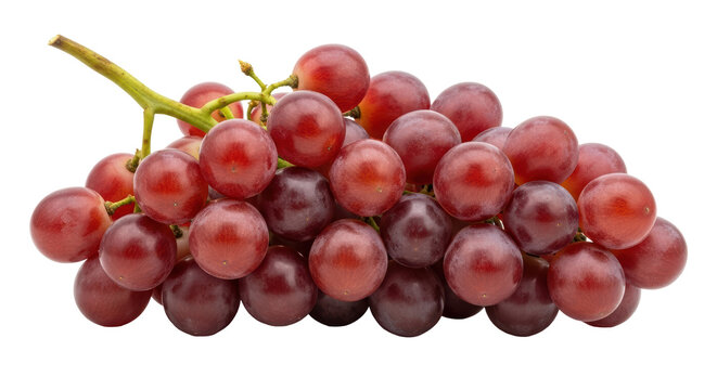 Isolated red grapes