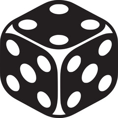Dice Icon, Black and White