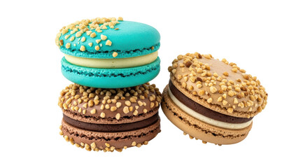 Isolated Stack of Colorful Macarons