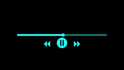 Music timeline or video track player, Timeline bar moving as song media playing, simple animated music player , Seek bar, control bar, music and video player, playback - Powered by Adobe