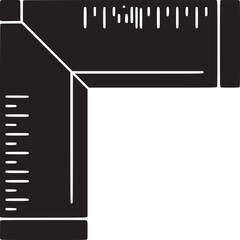 Black Try Square Icon