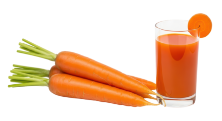 Isolated carrot juice with carrots