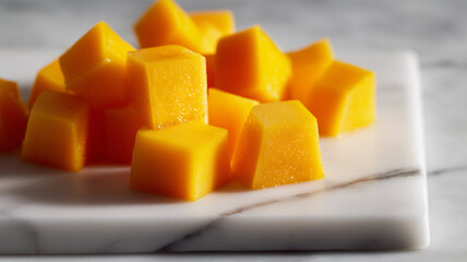 果実が大理石の板で上品に映える