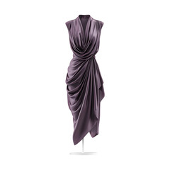 Naklejka premium Draped Midi Dress Mockup 