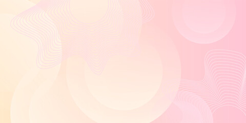 Banner background, pastel colorful, pink and orange gradations, circle abstract background,