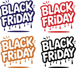 black friday typography vector art design