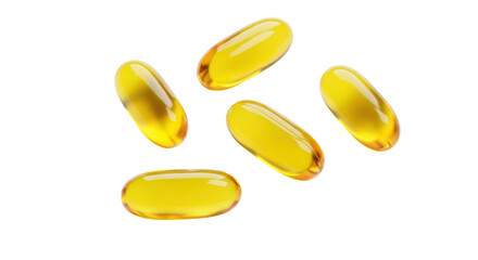 Isolated Yellow Gel Capsules
