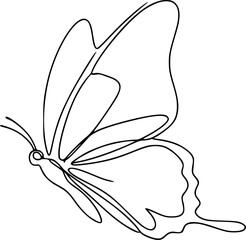 Artistic Illustration, Butterfly, Digital Design, Nature, Minimalist, Aesthetic Concept