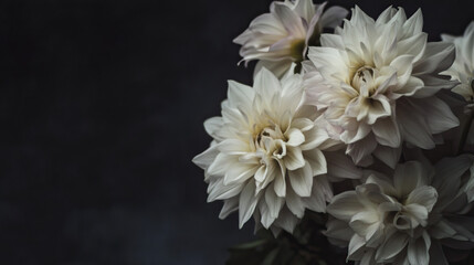 Fototapeta premium A bouquet of delicate dahlias