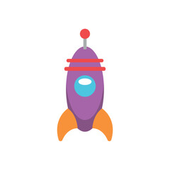 Isolated colored space rocket toy icon Flat design Vector