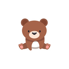 Obraz premium Isolated colored teddy bear toy icon Flat design Vector