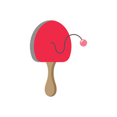 Isolated colored ping pong racket toy icon Flat design Vector