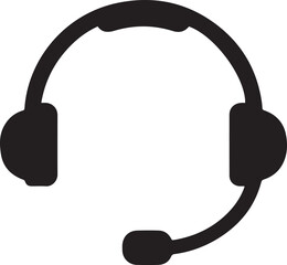 Professional headset icon symbolizing communication, support, and customer service excellence for modern business and technology concepts.