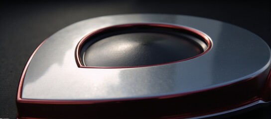 Sleek modern shield with black center and vivid red outline representing safety and defense