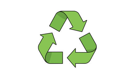 Obraz premium Green Recycling Symbol A Visual Representation of Environmental Sustainability and Eco-Friendliness
