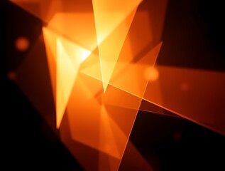 Amber Geometric Abstract