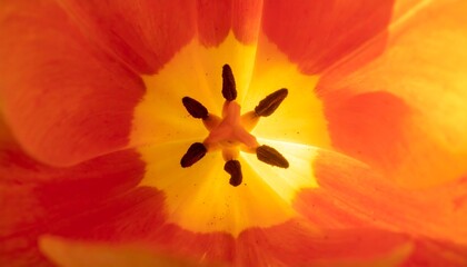 Close-up view of a tulip's center (1)