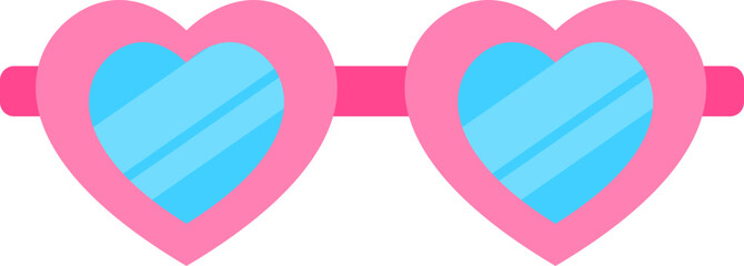 Pink glasses, heart, fashion accessory
