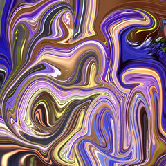 Dynamic swirl of purple, brown, gold, and cream tones forming a vibrant marbled abstract artwork. Perfect for modern wall art and expressive design themes.