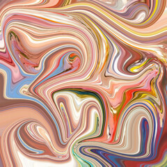 Dynamic abstract swirl of colorful liquid textures and marbled tones. A vivid and modern art piece full of motion. Swirl, Abstract, Texture, Vivid, Marbled.
