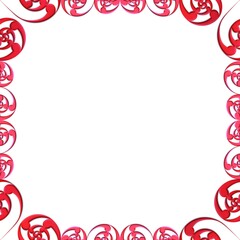 Seamless pattern border, frame with hearts