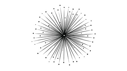 Elegant Wedding Fireworks Icon Silhouette Vector Illustration