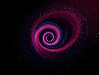 Cosmic Swirl Abstract Pink and Purple Nebula