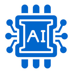  ai microchip icon