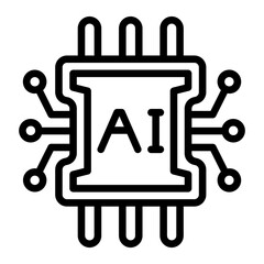ai microchip icon