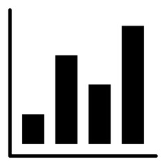 Bar chart glyph solid icon